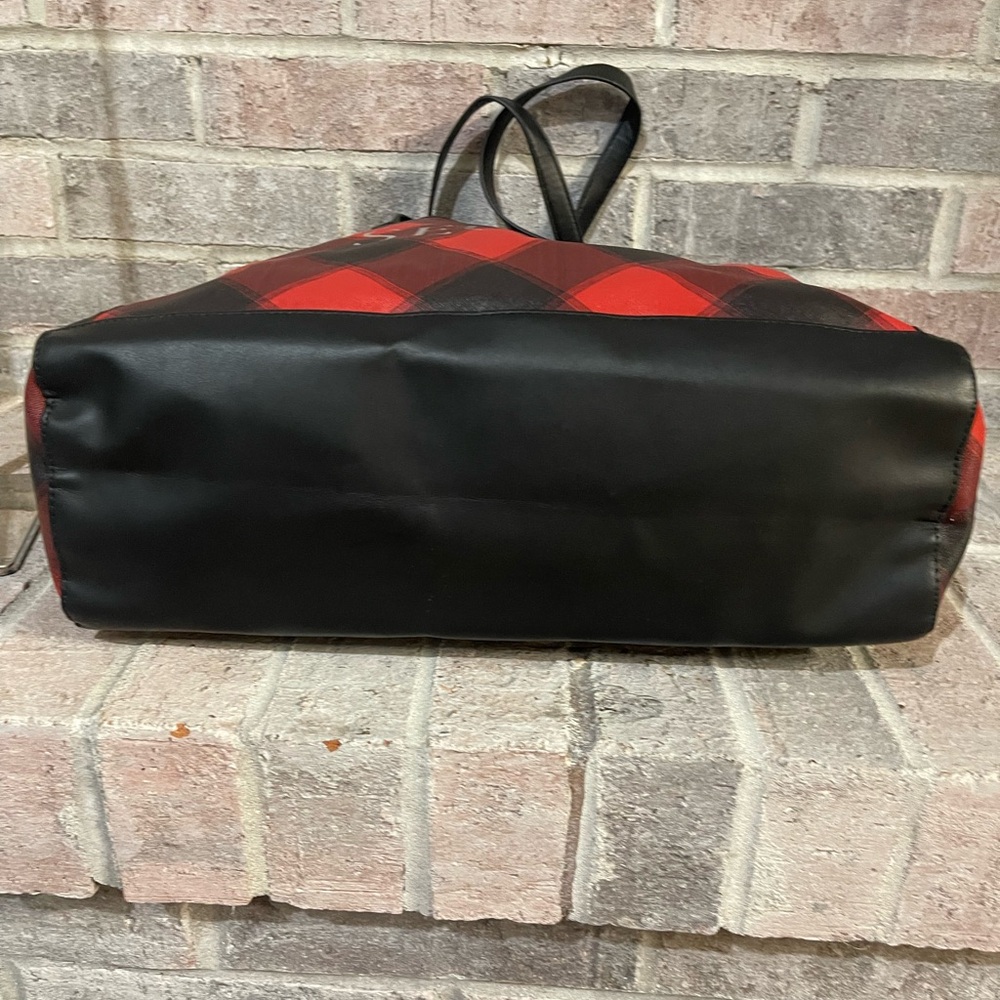 Victoria's Secret Red and Black Plaid Tote - Picture 7 of 9